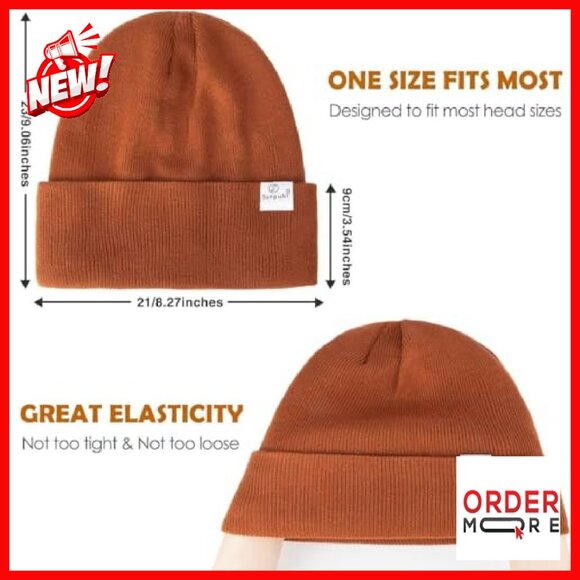 Satin Lined Winter Beanie Set, 3 Pack Silk Lined Soft Hats for Women - Picture 4 of 8